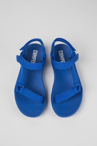 Overhead view of Match Blue Textile Sandal for Women