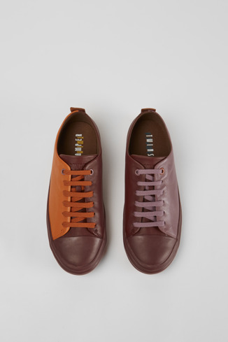 Overhead view of Twins Multicolor leather sneakers