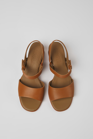 Overhead view of Katie Women’s brown strappy sandal