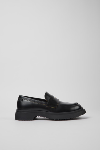 K201116-007 - Walden - Black leather loafers for women