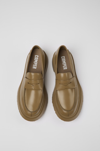 Overhead view of Walden Brown Leather Loafer for Women