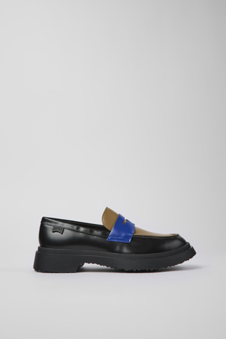 Side view of Twins Multicolored Leather Loafer for Women