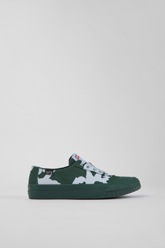 K201160-030 - Camaleon - Sneaker de cotó de color verd i blau per a dona