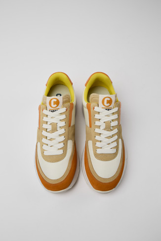 Alternative image of K201161-025 - Drift - White, beige, and orange nubuck sneakers for women