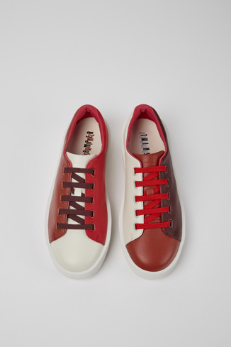 Overhead view of Twins Multicolored leather sneakers for women