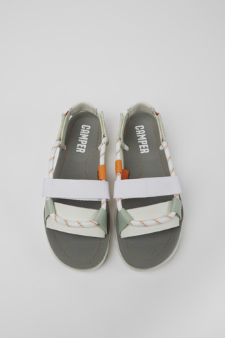 Alternative image of K201191-006 - Oruga - White, green, and orange sandals for women