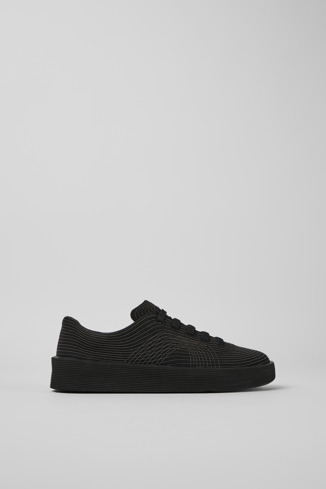 Side view of Courb Black sneakers for women