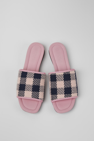 Alternative image of K201223-005 - Casi Myra - Pink and black recycled cotton sandals for women