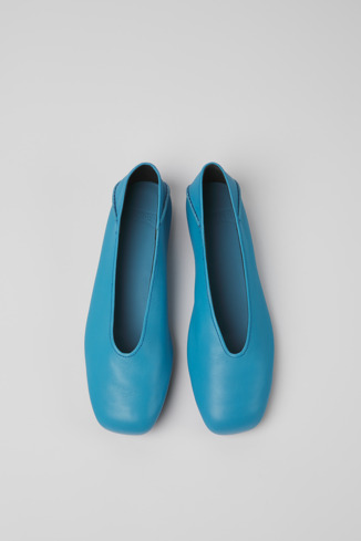 Alternative image of K201253-019 - Casi Myra - Blue leather ballerinas for women