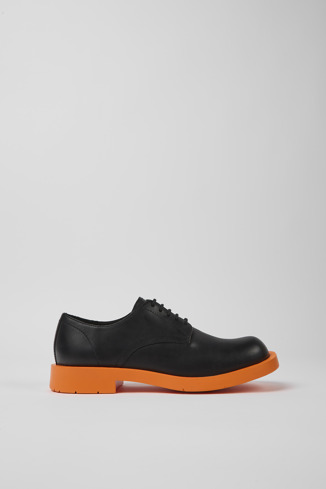 Side view of MIL 1978 Black leather shoes for women