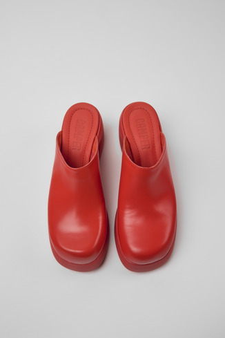 Alternative image of K201283-004 - Kaah - Red leather clogs for women