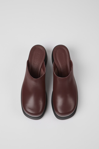 Alternative image of K201283-006 - Kaah - Burgundy leather mules for women