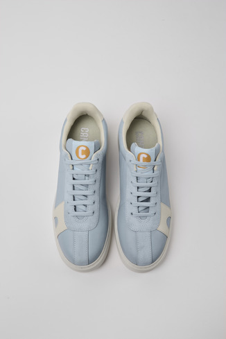 Alternative image of K201311-010 - Runner K21 - Light blue leather and suede women's sneakers