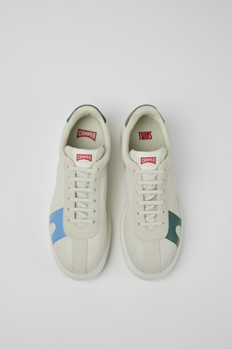 Alternative image of K201311-024 - Twins - White non-dyed leather sneakers for women