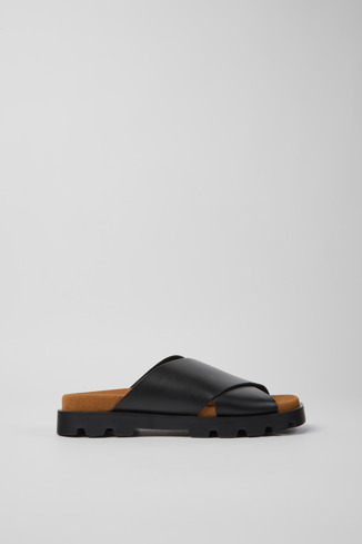 K201321-014 - Brutus Sandal - Black leather sandals for women