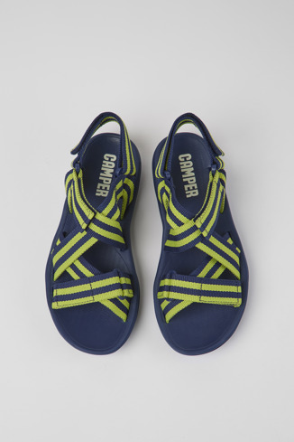 Alternative image of K201325-008 - Match - Blue and yellow textile sandals for women