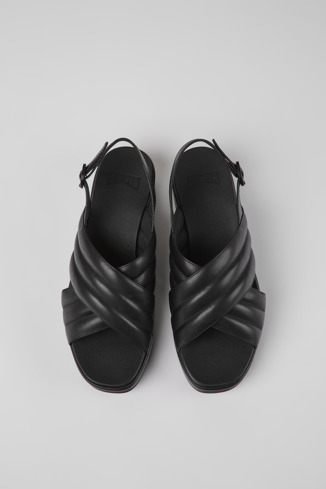 Alternative image of K201351-001 - Misia - Black leather sandals for women