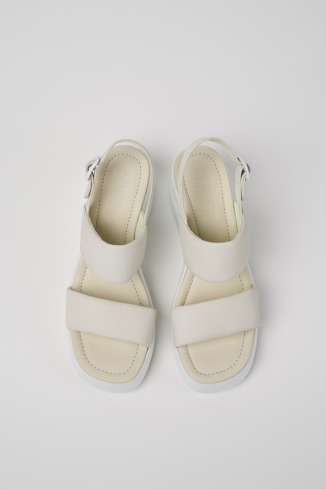 Alternative image of K201352-001 - Kaah - White leather sandals for women