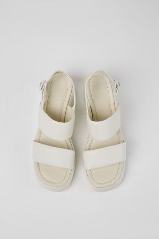 Alternative image of K201352-009 - Kaah - White leather sandals for women