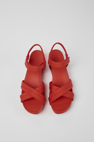 Alternative image of K201360-002 - Minikaah - Sandàlia de PET i niló de color vermell per a dona