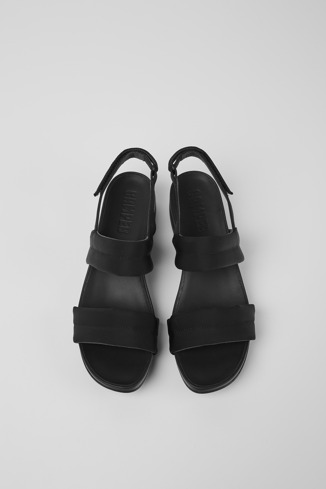 Alternative image of K201361-001 - Minikaah - 黑色再生 PET 和尼龍女生涼鞋