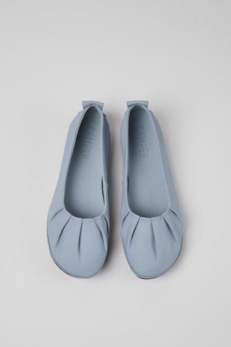 Alternative image of K201364-003 - Right - Niebieskie skórzane buty damskie