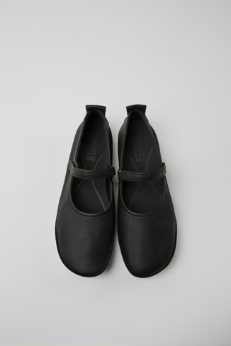 Alternative image of K201365-005 - Right - Zapatos de piel negros para mujer