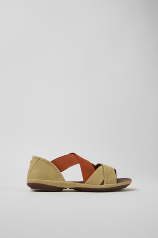 Alternative image of K201367-004 - Twins - Beige and red nubuck sandals for women