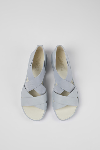 Right Sandales à brides croisées en cuir gris pour femme