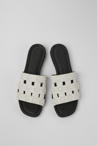 Alternative image of K201371-002 - Casi Myra - White leather sandals for women