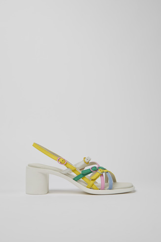 Side view of Twins Multicolored sandals for women