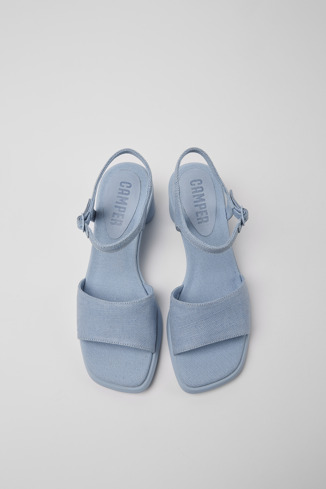 Alternative image of K201379-006 - Meda - Niebieskie sandały z bawełny i konopi z recyklingu