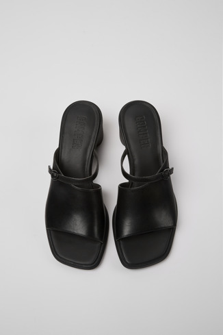 Alternative image of K201380-001 - Meda - Black leather sandals for women