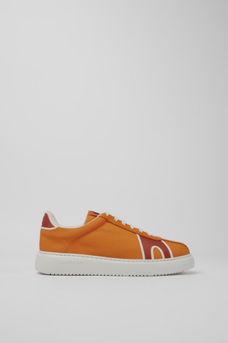 Side view of Runner K21 Orange and red sneakers for women