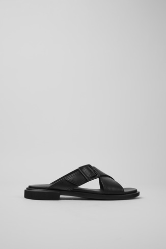 K201384-002 - Edy - Black leather sandals for women