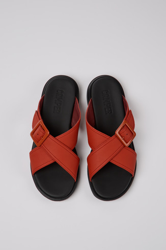 Alternative image of K201384-004 - Edy - Red leather sandals for women