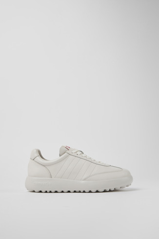 Side view of Pelotas XLite White leather sneakers for women