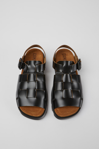 Alternative image of K201397-001 - Brutus Sandal - Black leather sandals for women