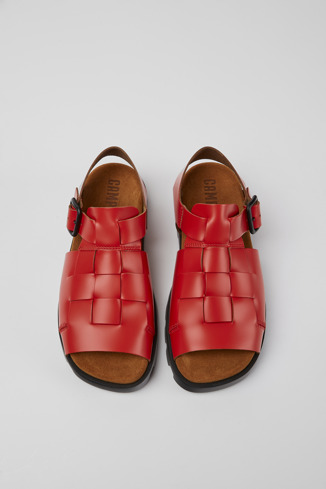 Alternative image of K201397-002 - Brutus Sandal - Czerwone skórzane sandały damskie