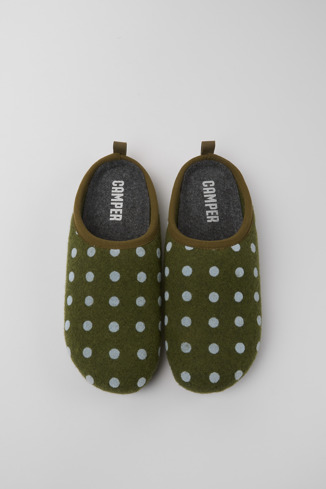 Alternative image of K201401-001 - Wabi - Green and blue wool women’s slippers
