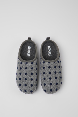Alternative image of K201401-003 - Wabi - 灰色和藍色女款羊毛拖鞋