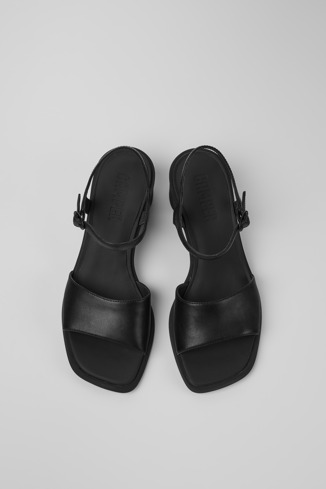 Alternative image of K201407-001 - Meda - Black leather sandals for women
