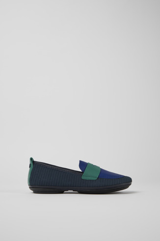 Alternative image of K201421-001 - Twins - Niebiesko-zielone buty damskie ze skóry z recyklingu