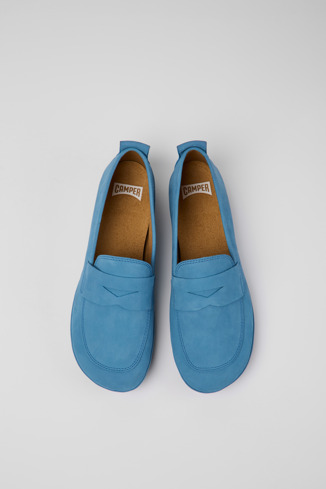 Alternative image of K201421-005 - Right - Blue nubuck shoes for women
