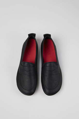Right Loafers em couro pretos para mulher