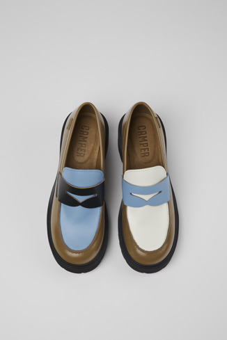 Twins Loafers em couro multicoloridos para mulher