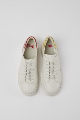 Overhead view of Twins White leather sneakers for women