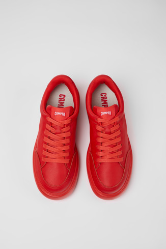 Alternative image of K201438-011 - Runner K21 - Baskets en cuir rouge pour femme