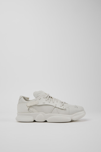 K201439-001 - Karst - White non-dyed leather sneakers for women