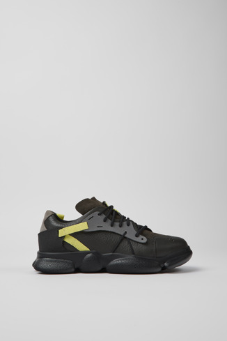 Alternative image of K201439-003 - Twins - Gray, yellow, and black leather sneakers for women